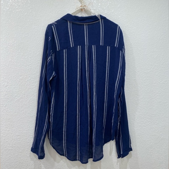 Anthropologie Cloth and Stone button down stripped shirt size M - Picture 5 of 6